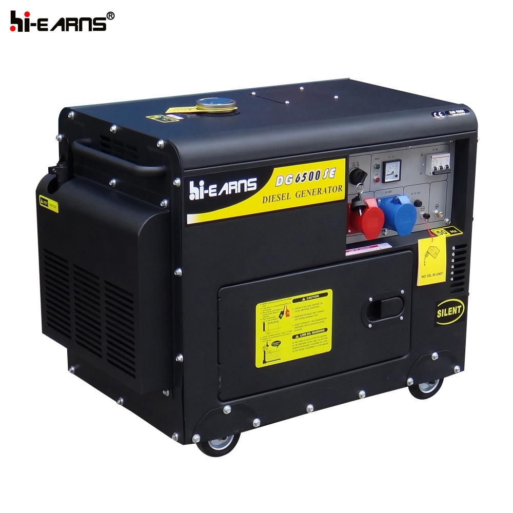 5KW silent home use diesel generator set DG6500SE