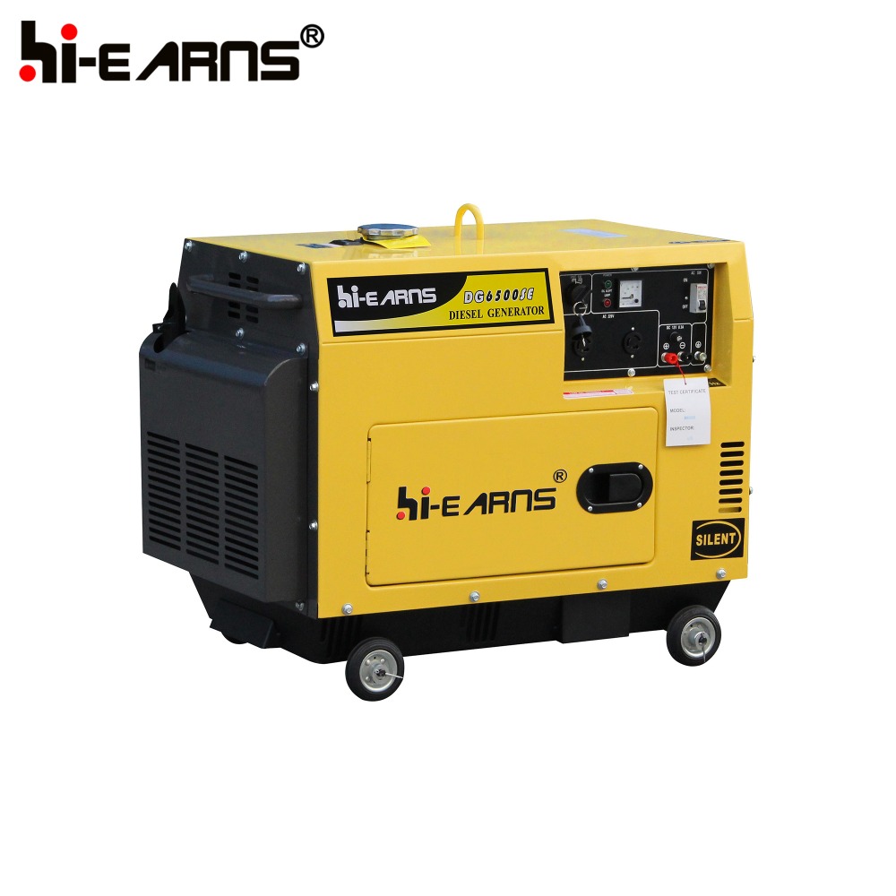 5KW silent air cooled single phase diesel generator with remote control