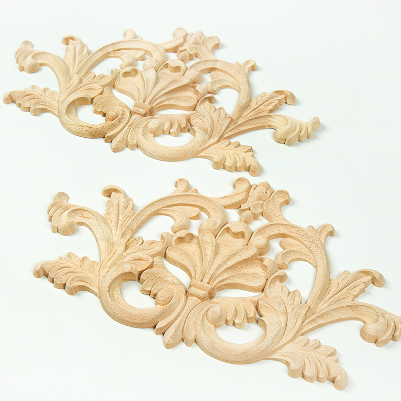 Manufacturers direct European applique wood cabinet home decoration carved appliques