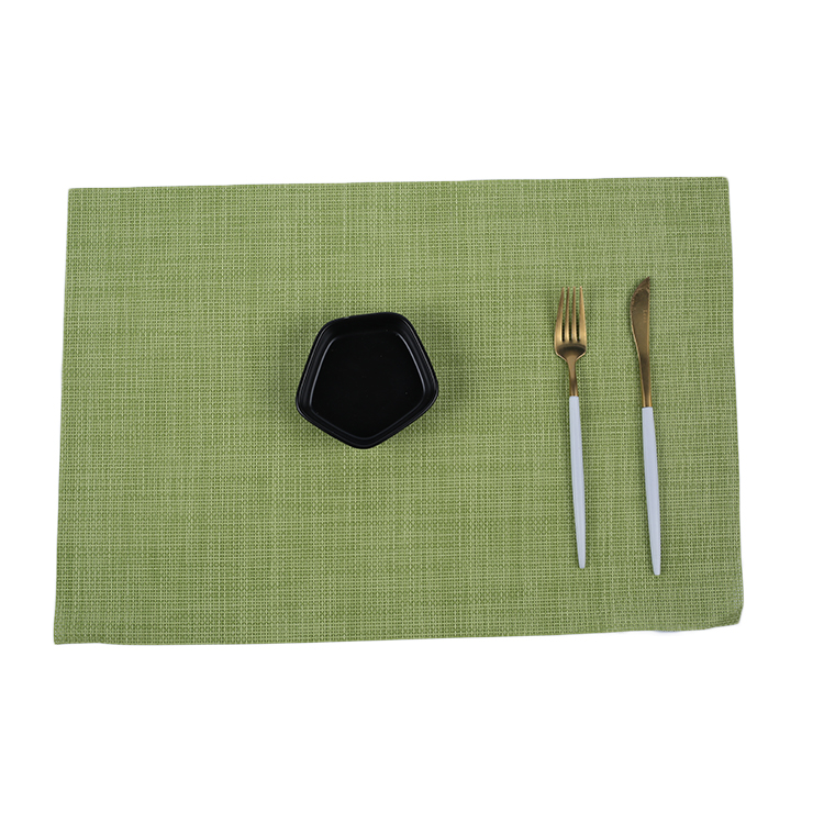 Tabletex wholesale low price pvc glitter woven green placemat