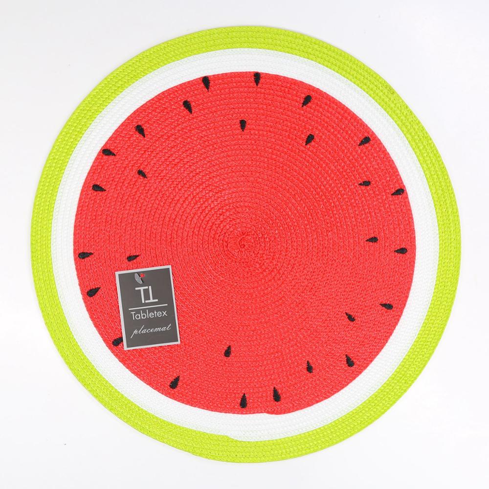 Tabletex eco-friendly beautiful round woven embroidery table placemats