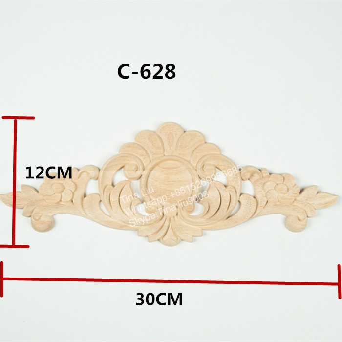 Natural Rubberwood Millwork Onlays Antique Wood Onlay