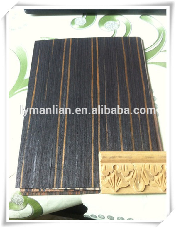 3mm black ebony veneer/macassar ebony veneer/engineered wood veneer
