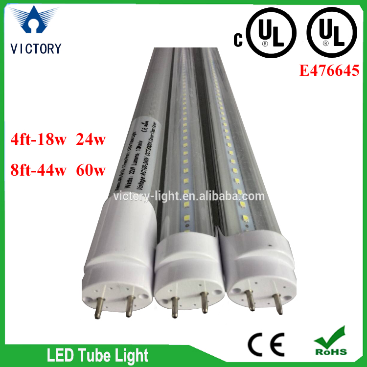 18W T8 led fluorescent tube light bulb 4ft Clear/Milky cover