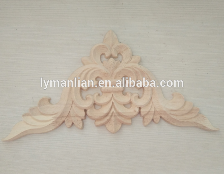 Flower and Leaf wood Pediment