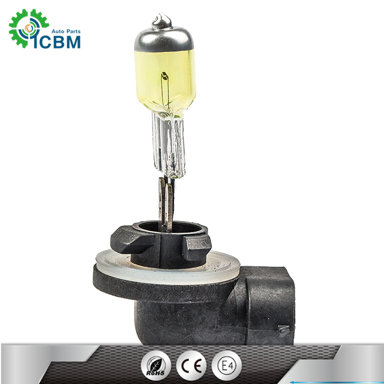 High quality newly cheap headlight bulb halogen 881 12v27w 477lm yellow auto head light bulbs