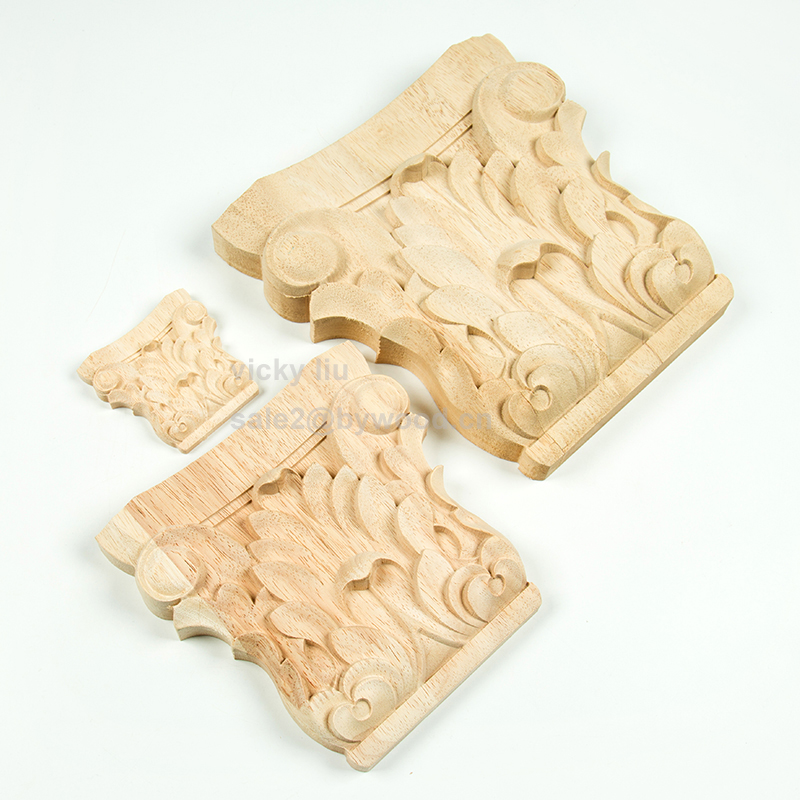 Furniture household unfinished decorative woodcarving exquisite wood onlay