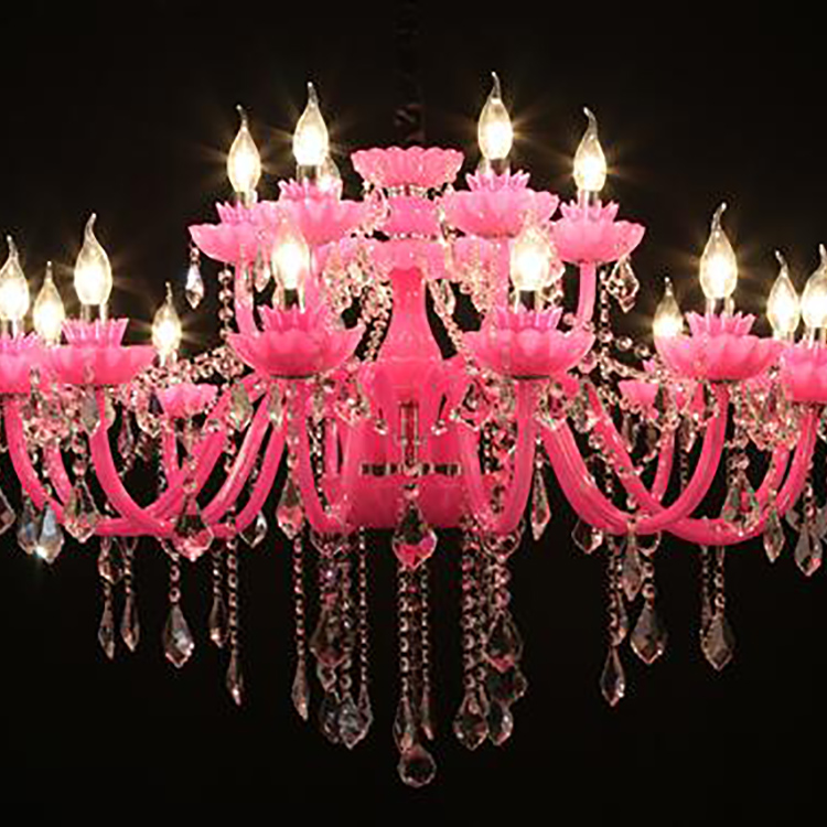 Long Banquet Hall Decoration Baccarat Style Chandelier Lighting