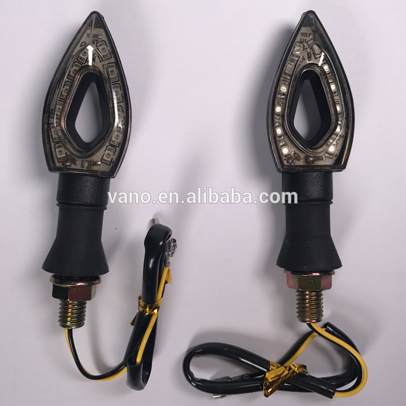 12V/24V LED Motorcycle Black Blinkers Turn Signal Indicator Light