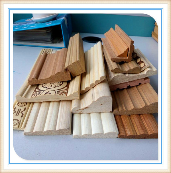 flat teak wood concrete wall moulding