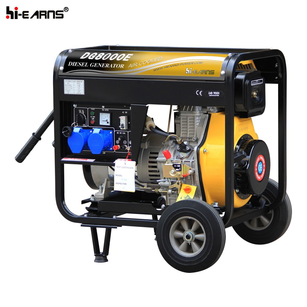 6.5KW portable open frame model 8KVA diesel generator for sale