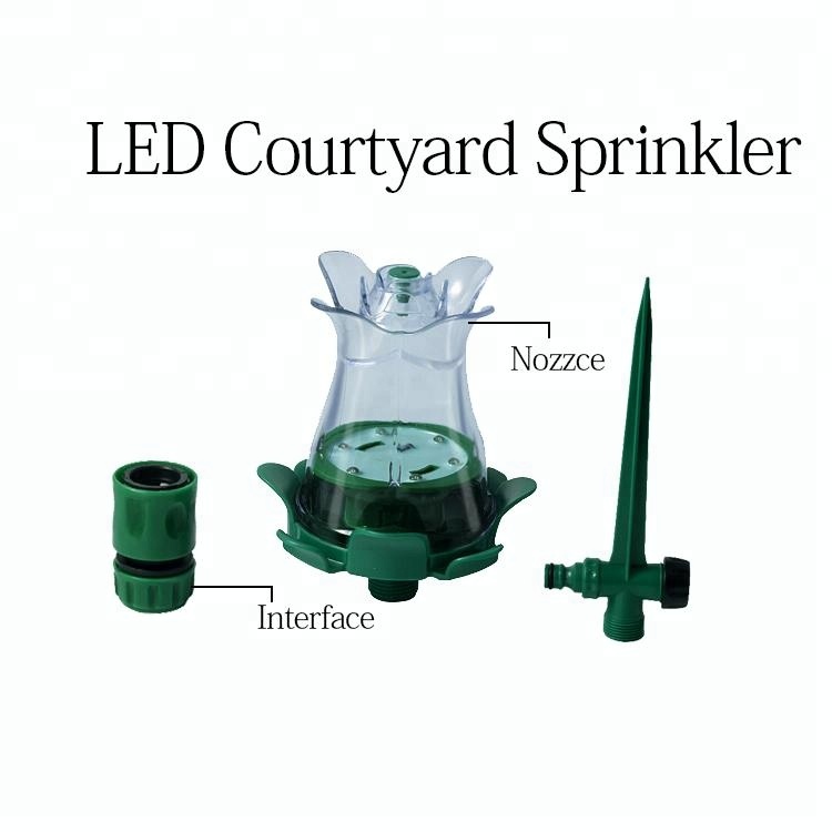 RC-801 Newest Watering Head LED Light Lawn Sprinkler Garden Tool