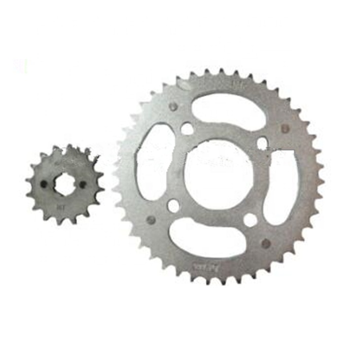 Good quality motorcycle YBR125 sprocket set