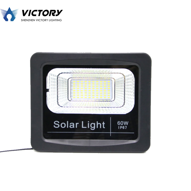 Manufacturers sale IP67 aluminum 60W fixture solar led flood light 3000K-6500K outdoor garden lamp