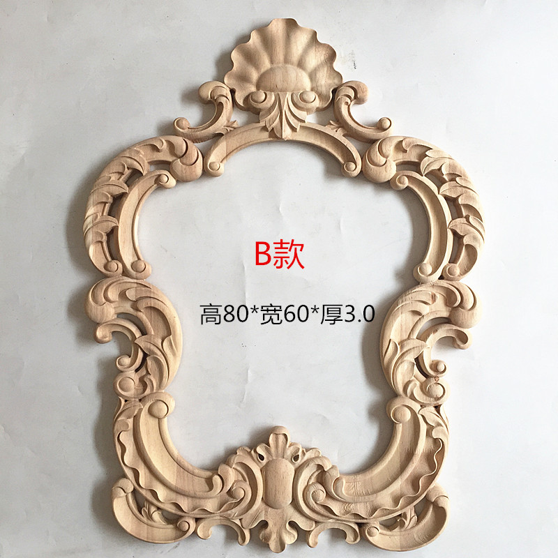 Bathroom Antique Wood Mirror frame European style