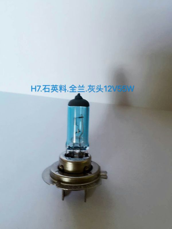 High quality H7 head light, foglight. Color blue grey top, quartz material 12V 55W