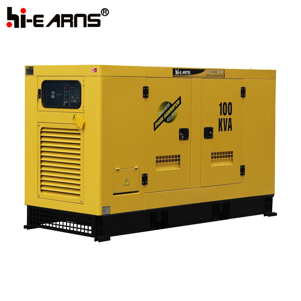 100KVA Water cooled silent type diesel generator(GF2-100KVA)