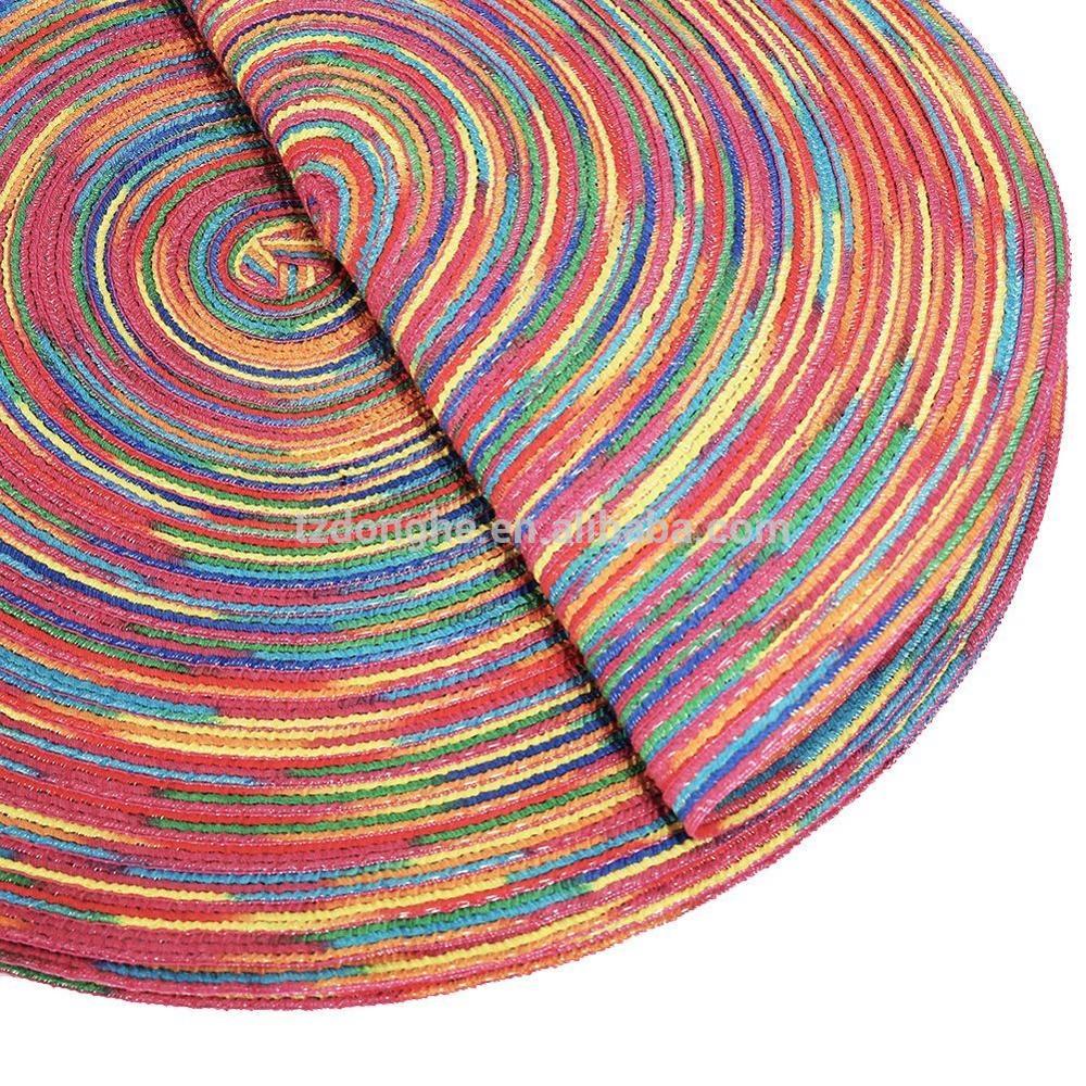 Tabletex Eco-Friendly plastic pp round woven placemat