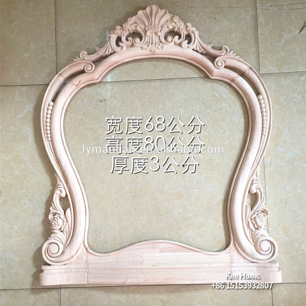 Unpainted carved wood mouldings cornice wood mirror mouldings
