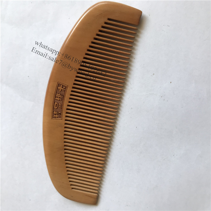 cheap carved wood hair comb