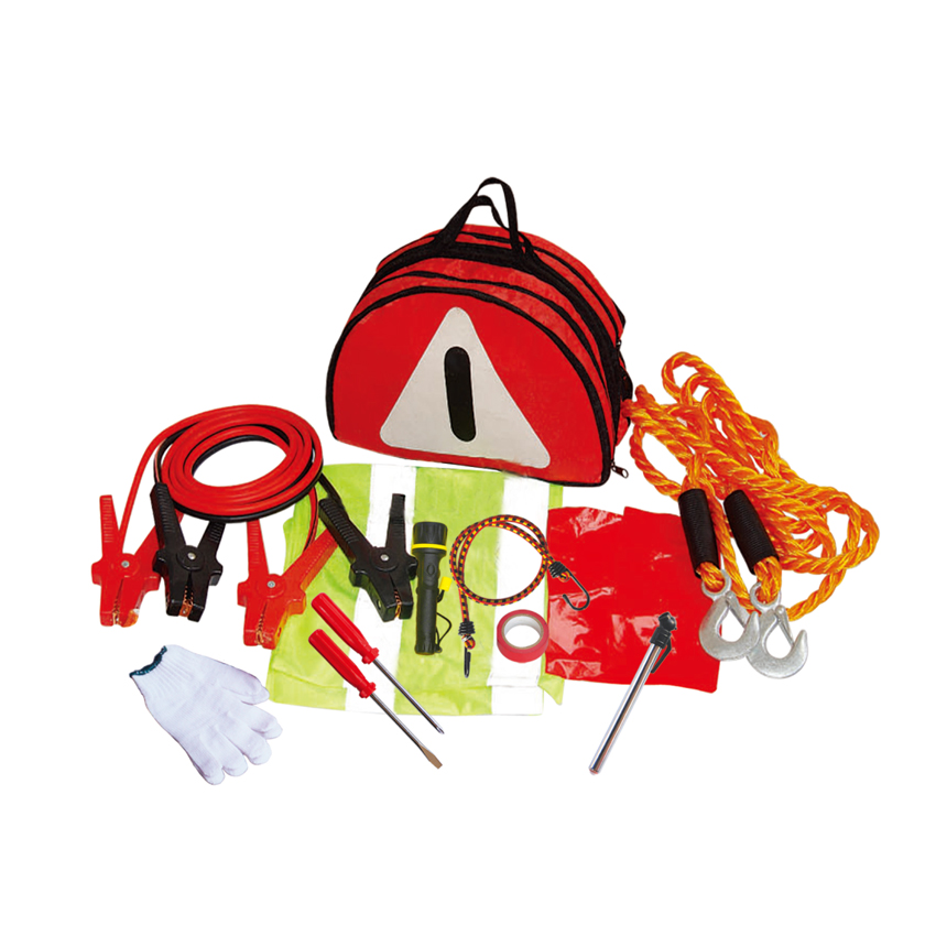 Wholesales Great value First aid kit Car/Truck Roadside Emergency tool Kit Bag with Safety tools and Accessories Whole