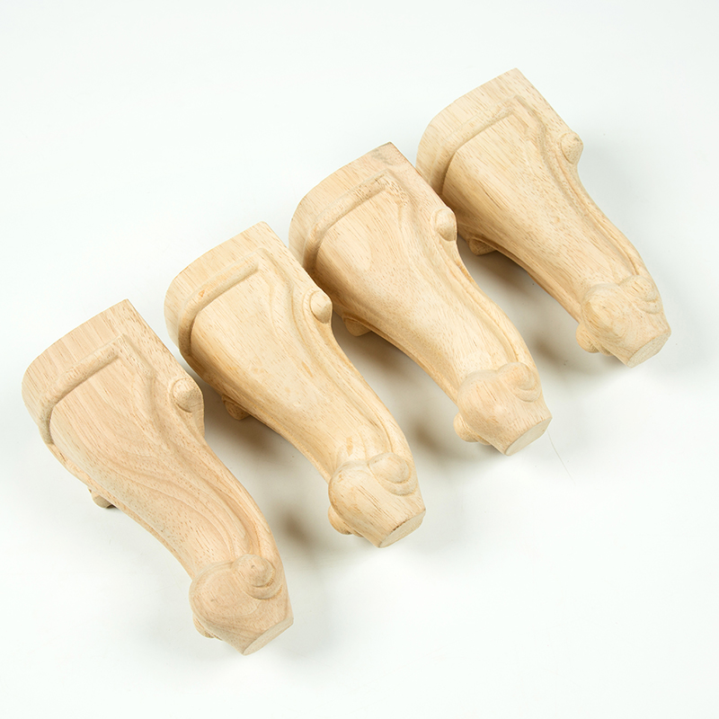 4X Wooden Queen Anne Cabriole Legs 165mm Furniture Cabinet Couch Lounge Sofa Raw