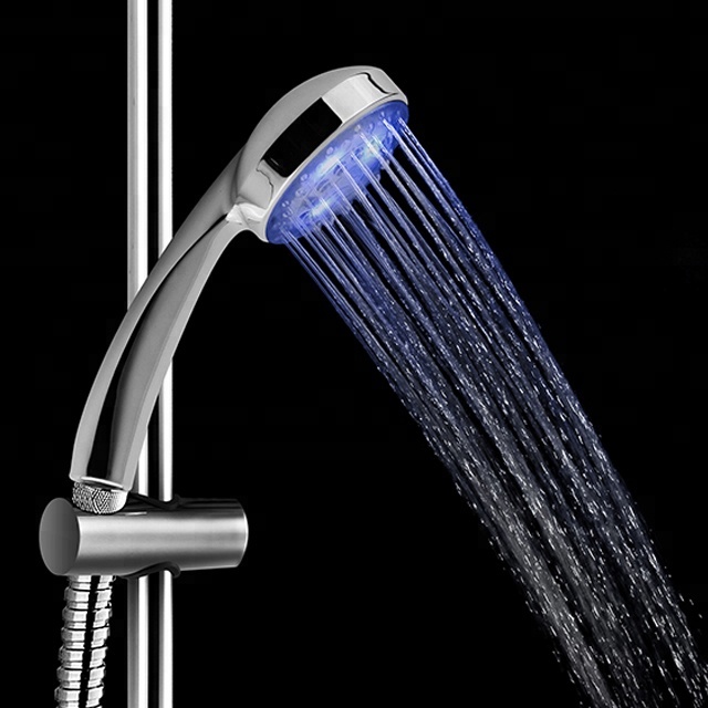 RC-9815 3 Color Change Tricolor LED Shower Head No Battery Needed No Electricity Needed