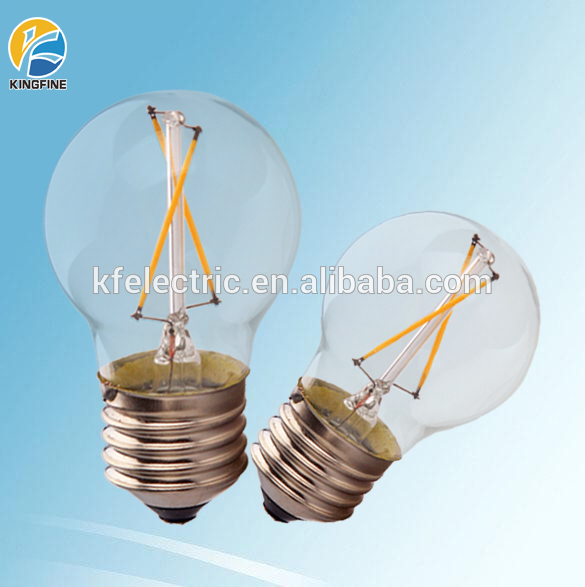 CE RoHS A+ CRI 90 2W 4W 2700K E27 G45 Golf Ball Filament Globe LED Lamp