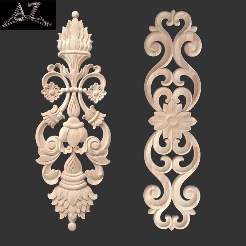 Furniture Parts decorative furniture onlays appliques for cabinets hand carved wood onlays