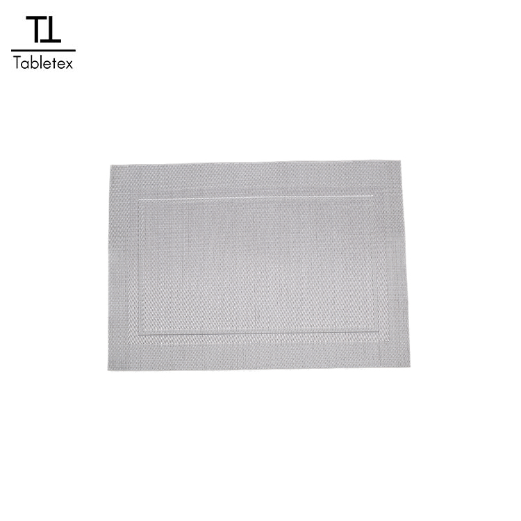 Tabletex heat resistant waterproof silver white pvc holiday placemat