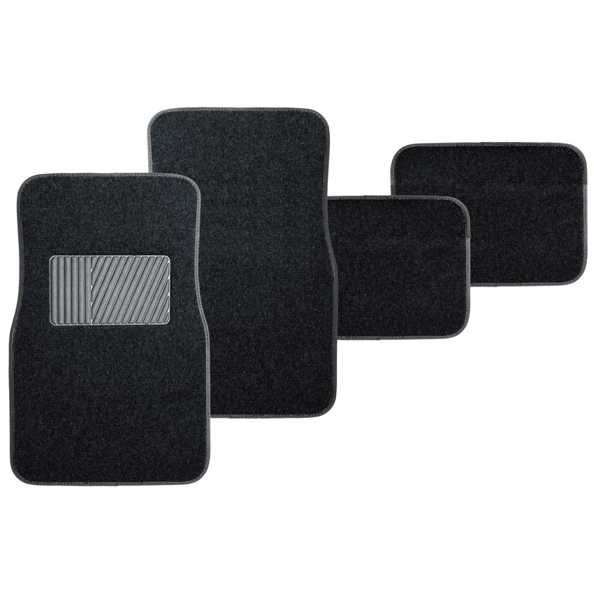 4PCS Universal Car Floor Mat Auto Floor Mats With Rubber Pad