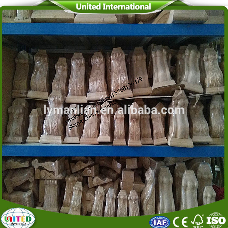 European Hand Carved Wood Carving Leaf Corbel