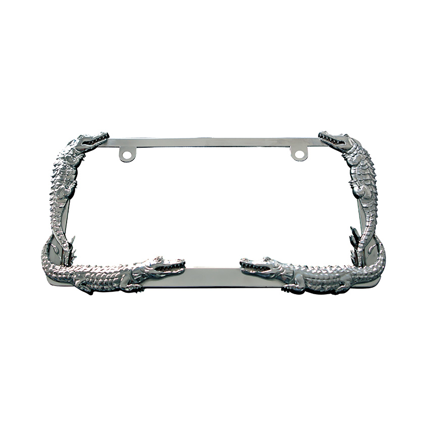 Funny custom zinc alloy car license plate frames with animal shape