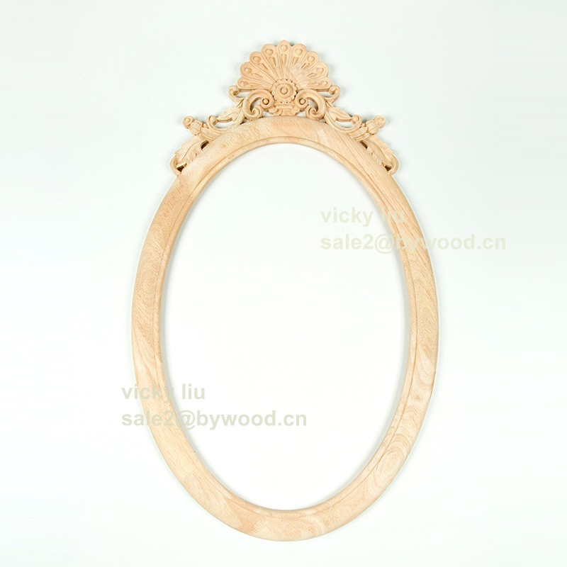 Furniture decoration carved wooden mirror edge frame