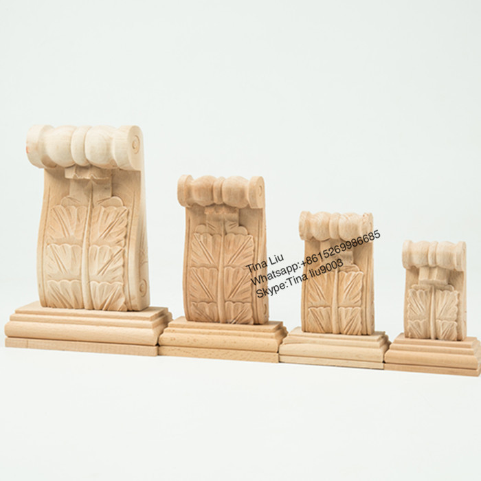 Carved decorative wood corbel