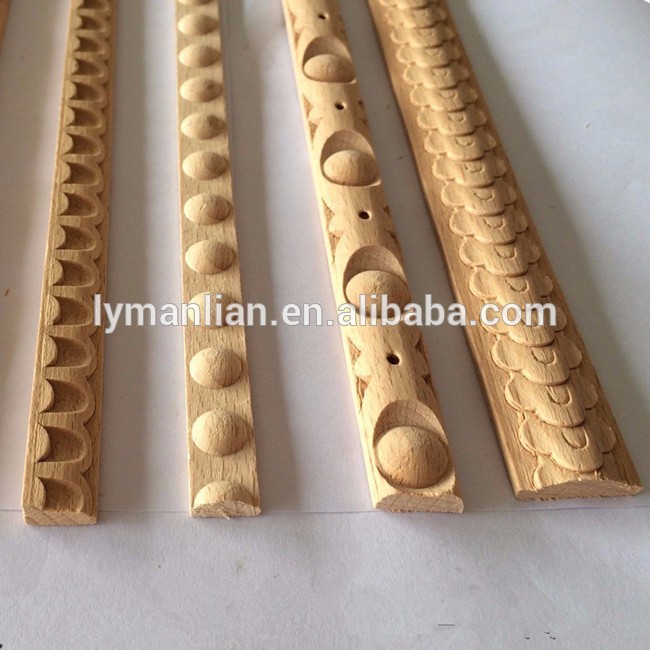 Decorative wood molding/ Solid timber carving moulding Home decoration wooden strip