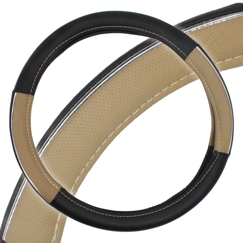 Wholesale PVC PU leather universal shrink anime heated car steering wheel cover