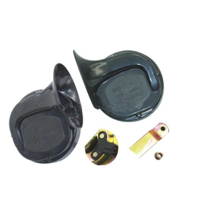 BLACK LOUD DUAL-TONE SNAIL 12V 110DB UNIVERSAL ELECTRIC HORN WATERPROOF