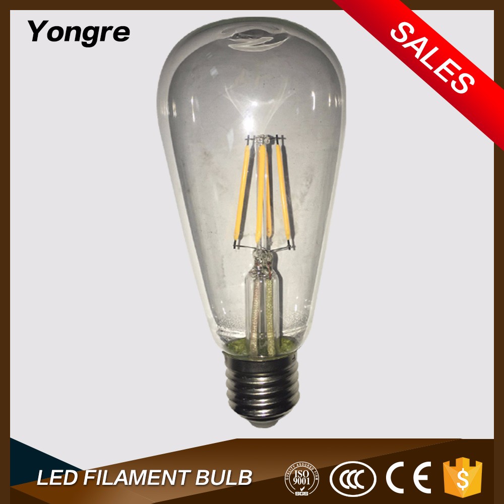 H4 led headlight bulb 110v filament led filament bulb