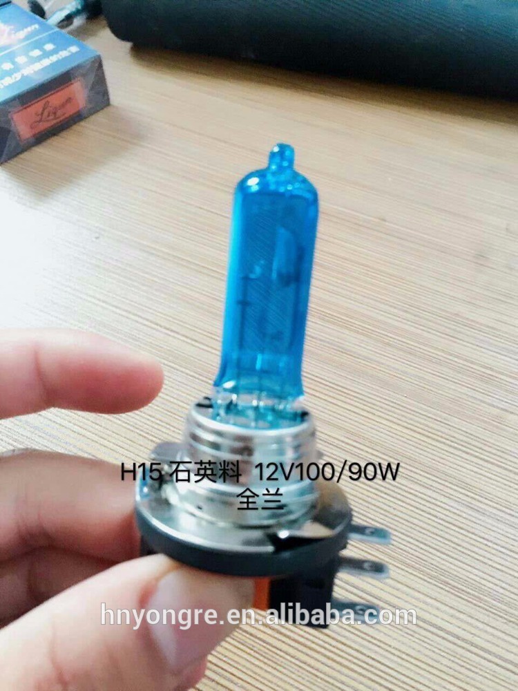 Hight quality H15 lighting bulb 12V 100/90W, car headlight. quartz material