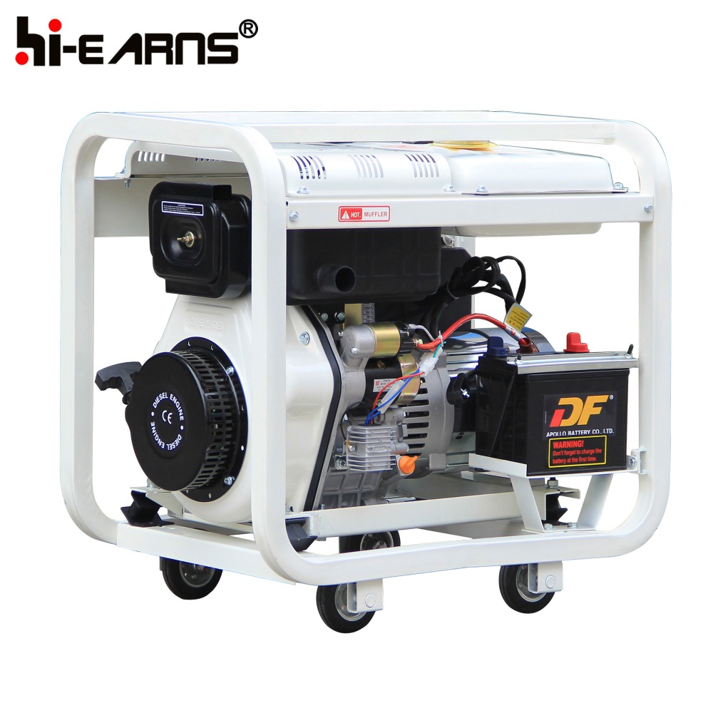 High Quality 380v/400v/415v Powerful 5kw 5.5kw 6kw 6.5kw 7kw Air Cooled open Diesel Generator