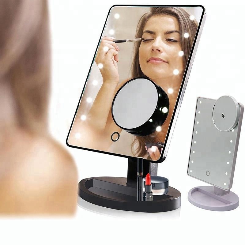 16 LEDs Table mirror with Suction cup 10 times magnifying mirror