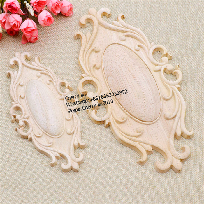 CNC Decorative Wood Carving  Furniture Corner Onlay Applique