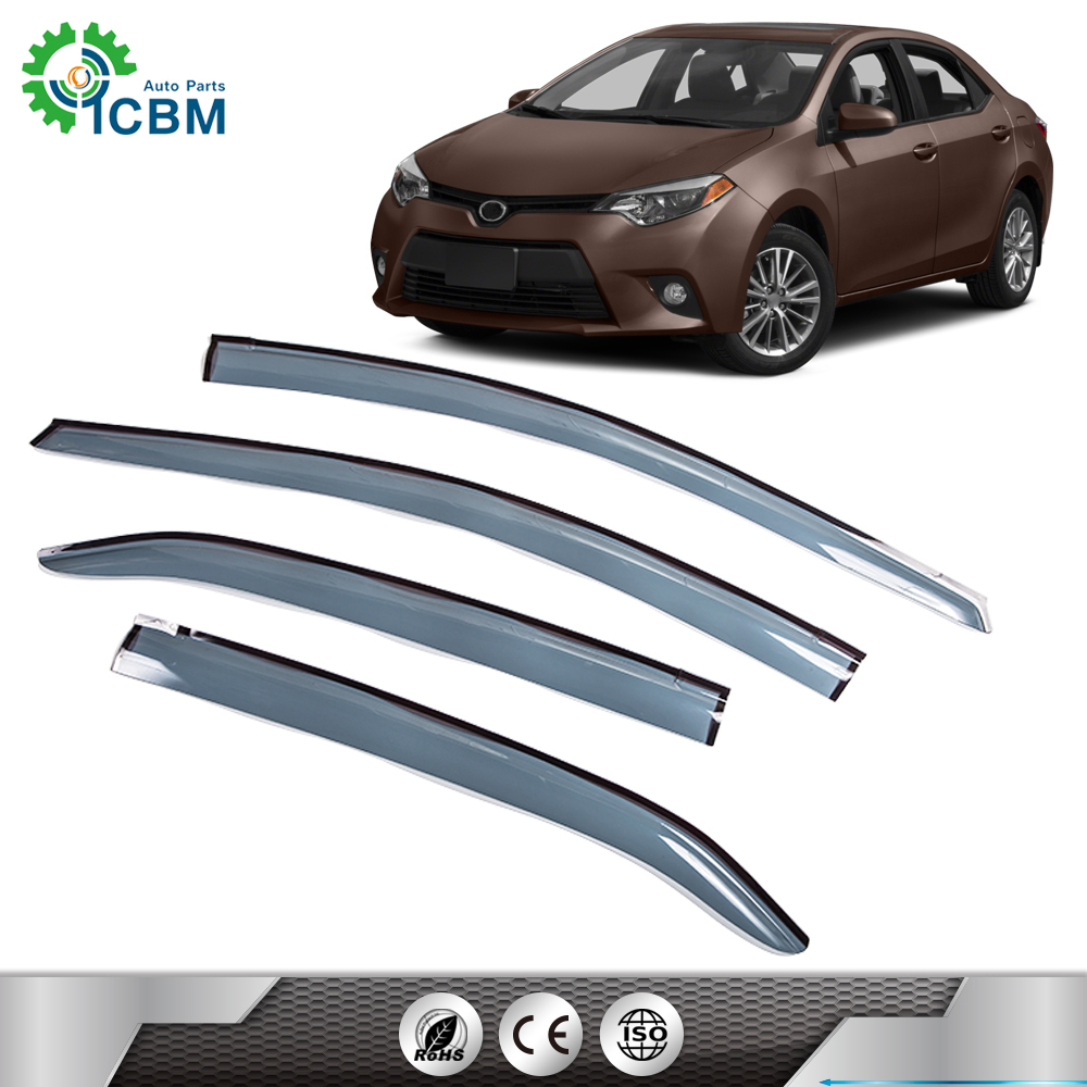 Superior quality foreign auto visor (black) car door window visors lights for COROLLA 14-15
