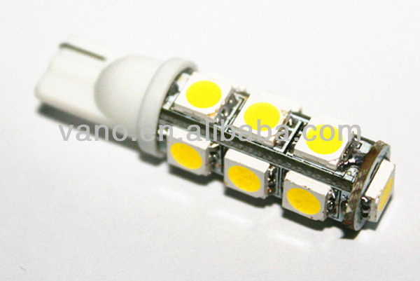 Top Sales Super Bright W2.1x9.5D 13 Leds 5050 and 3528 SMD T10 5W5 Bulbs Led Light
