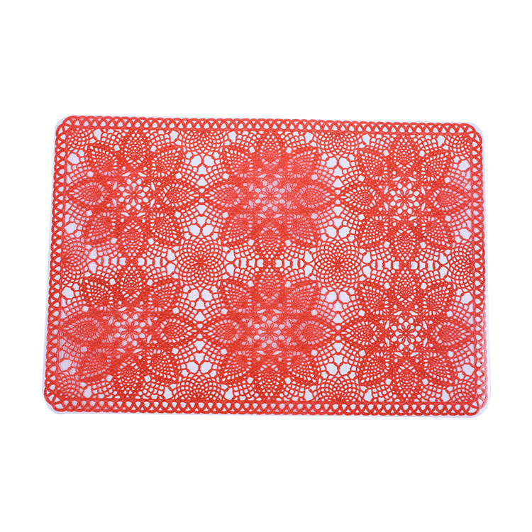 Tabletex wholesale waterproof vinyl antislip PVC Lace placemats