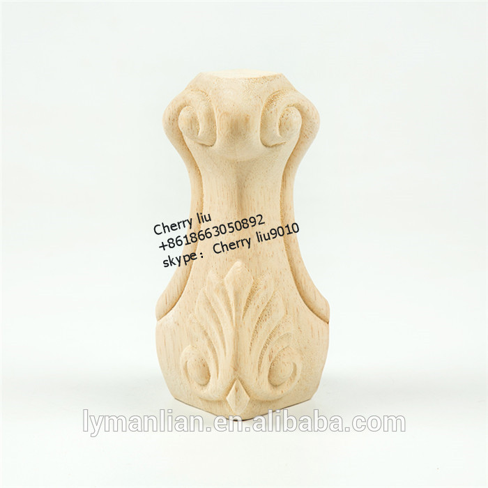 Antique Tapered Wood Carving Dining Chair Table Legs