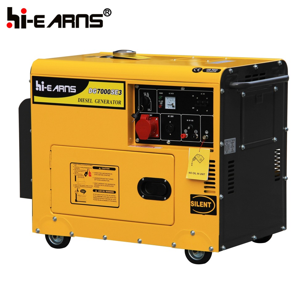 High quality 5.5KW silent electric diesel generator