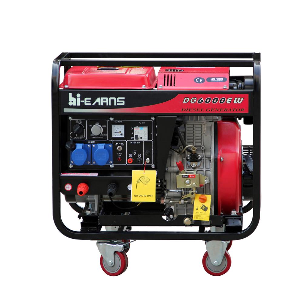 1.8KW Portable diesel welder generator with wheels