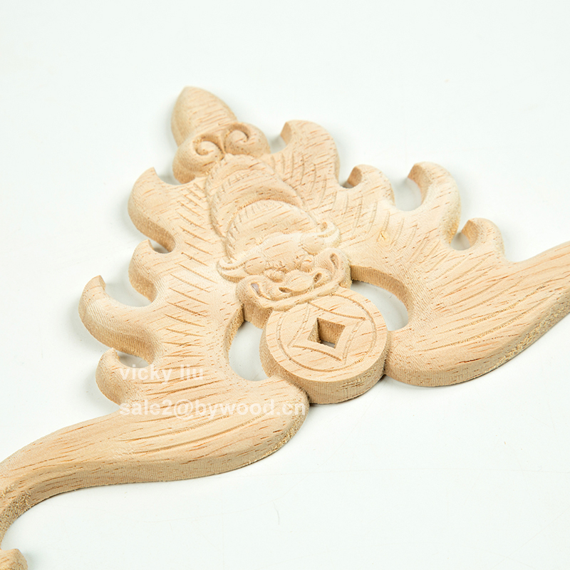 Exquisite wood carvings dragon beard modelling wood onlay